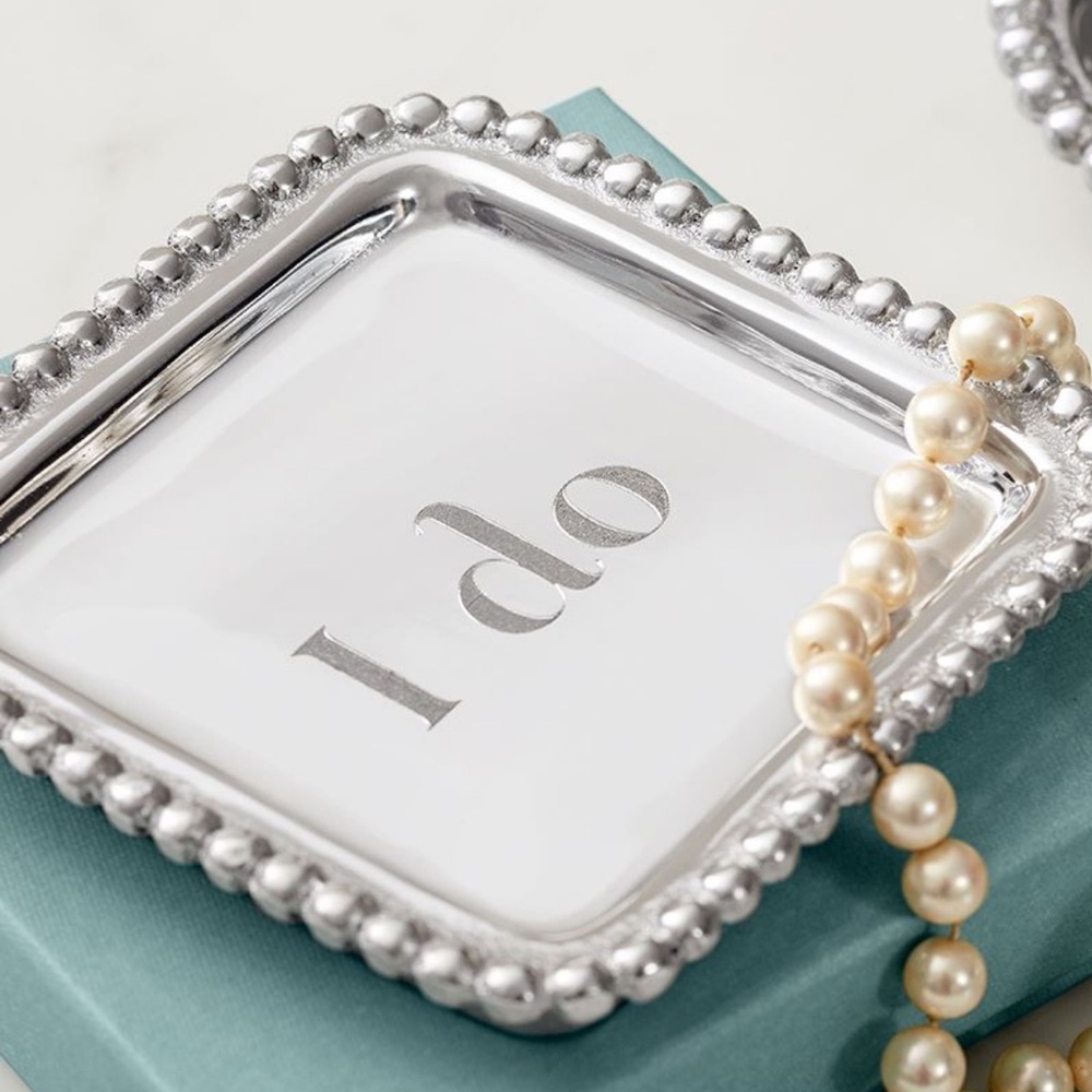 NEW Mariposa Aluminum “I Do” Jewelry Tray